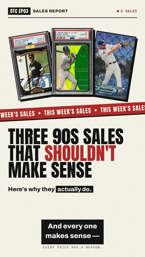 Three 90s sales that shouldn't make sense. A grade that lost to a lower grade. A Jeter with only 6 other copies in ex…