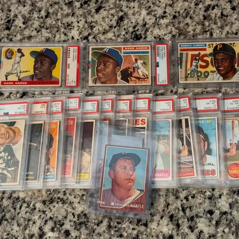 I was fortunate to recently acquire a near-complete 1956-1969 Topps Mickey Mantle run.