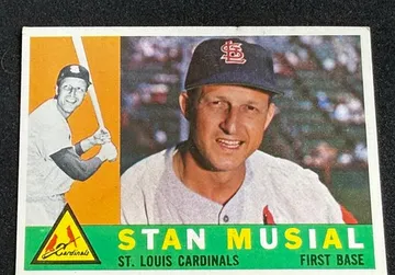 1960 Topps Stan Musial — check the edges for chipping