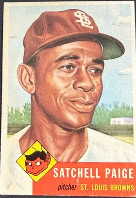 1953 Topps Satchel Paige — a golden-age card